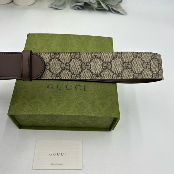 Unisex Gucci GG Marmont, Supreme leather/canvas belt size 80 cm/32 inches main image 5